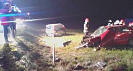 Wypadek na drodze krajowej nr 8 w okolicach Szumowa /Fot. Michał