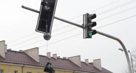 Zambrów - ul. Białostocka - uszkodzona sygnalizacja świetlna