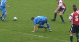 Mecz o mistrzostwo III ligi - Olimpia vs. Pogoń. 6 maja 2009 r. /Fot. Łukasz Całko