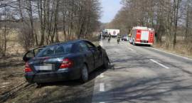 Skutki wypadku w dn. 28.03.2011 na drodze Zambrów-Łomża przed m. Zbrzeźnica