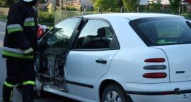 Skutki zderzenia VW Golfa i Fiata Brava w miejscowości Cieciorki w dn. 15.05.2009 r.