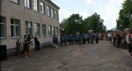 Orkiestra Dęta OSP Szumowo i zespół mażoretek GOK na Litwie