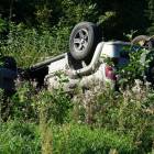 Jeep dachował w gminie Zambrów