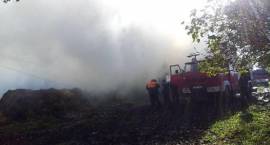 Pożar objął oborę w Zagrobach Zakrzewo