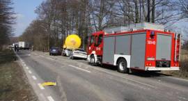 Skutki wypadku w dn. 28.03.2011 na drodze Zambrów-Łomża przed m. Zbrzeźnica