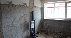 Remont łazienek w SOSW w Długoborzu /fot. Starostwo Powiatowe w Zambrowie