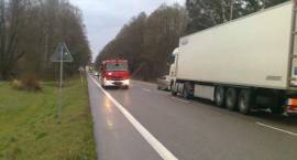 Plama oleju napędowego na drodze krajowej nr 8 pomiędzy Zambrowem a Białymstokiem