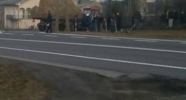 Skutkio wypadku w dn. 22.03.2012 r. w Mężeninie na drodze krajowej nr 8