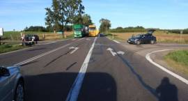 Wypadek na drodze krajowej nr 8 - motocykl zderzył się ze Skodą Octavią