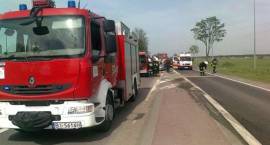 Skutki kolizji na dk nr 8 w okolicach m. Srebrna w dn. 11.05.2012 r.