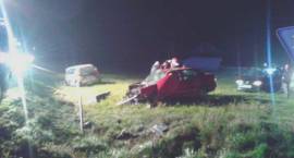 Wypadek na drodze krajowej nr 8 w okolicach Szumowa /Fot. Michał