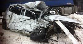 Uwaga. Jest ślisko. Wypadek na DK8