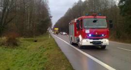 Plama oleju napędowego na drodze krajowej nr 8 pomiędzy Zambrowem a Białymstokiem