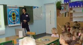 Policjanci gościli w Szkole Podstawowej w Laskowcu