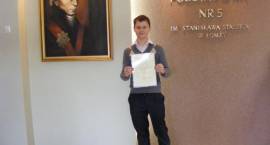 Mateusz Jastrzębski z SP w Starym Zakrzewie - laureat Wojewódzkiego Konkursu...