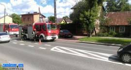 Pożar samochodu na ul. Mazowieckiej w Zambrowie, 06.07.2017 r.