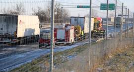 TIR zablokował obwodnicę Zambrowa