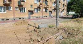 Budowa uliczki, parkingu, chodnika przy bloku Grunwaldzka 2a /Fot. Grzegorz Zawistowski