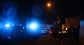Pożar domu jednorodzinnego przy ul. Wąskiej w Zambrowie, 10.11.2017 r.