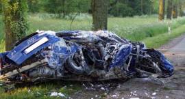 Zniszczone Audi A4 /Fot. M. Rytelewski SOS Assistance