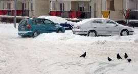 Ranem problemy z wyjechaniem z parkingu mieli nawet Ci  z zimówkami