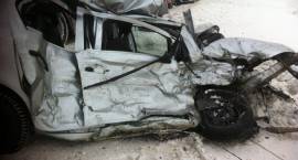 Uwaga. Jest ślisko. Wypadek na DK8