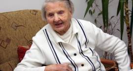 Pani Marianna Misiewicz w dniu swoich 107 urodzin /Fot. Grzegorz Zawistowski