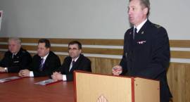 Komendant Powiatowy Mark Bączyk - Narada podsumowująca 2007 rok w KP PSP w Zambrowie...