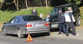 Skutki kolizji na ul. Kościszki przy wyjeżdzie z poczty w dn. 05.10.2010 r.
