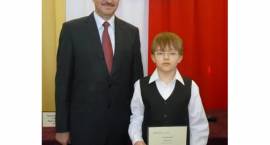 Jakub Trzaska ze Szkoły Podstawowej nr 3 w Zambrowie - laureat Wojewódzkiego Konkursu...