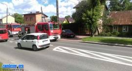 Pożar samochodu na ul. Mazowieckiej w Zambrowie, 06.07.2017 r.