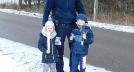 „Dzień odblasków” na ulicach Zambrowa /fot. KPP w Zambrowie