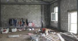 Prace remontowo-budowlane przy nowym skrzydle GOK-u w Szumowie