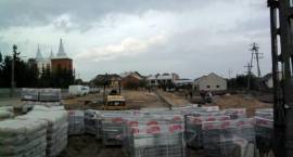 Budowa placu utwardzonego w Kołakach Kościelnych. Stan prac na dn. 8.10.2009 r.