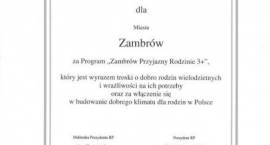 Podziękowanie Prezydenta RP
