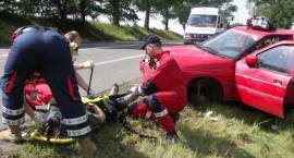 Symulacja wypadku w Rutkach w ramach happeningu GDDKiA - Drogi Zaufania - Bezpieczna...