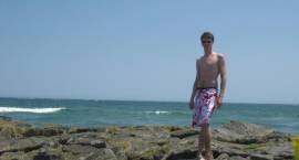 Rafał nad oceanem w czasie pobytu w USA w 2008 r. w ramach programu Research Science...
