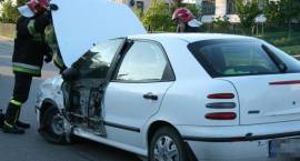 Skutki zderzenia VW Golfa i Fiata Brava w miejscowości Cieciorki w dn. 15.05.2009 r.