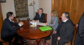 Delegacja mieszkańców Gminy Rutki z wizytą u Ministra Infrastruktury Cezarego Grabarczyka