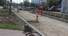 Budowa ulicy Papieża Jana Pawła II, stan prac na 2.10.2013r.
