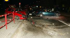 Skutki karambolu na ul. Białostockiej w dn. 29.10.2009 r. 