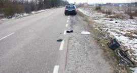 Skutki potrącenia rowerzysty w Długoborzu w dn. 17.02.2011 r.