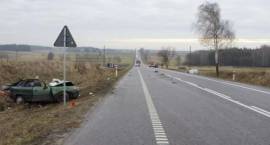 Skutki tragicznego wypadku na trasie nr 8 w okolicach Wiśniówka /Fot. Grzegorz Ziętarski