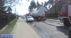 Pożar ciągnika siodłowego w Szumowie, fot. OSP Szumowo