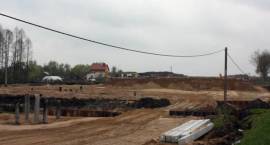 Budowa Obwodnicy Zambrowa. Okolice ul. Łomżyńskiej. Stan prac na 28 IV 2010r.