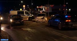 Czołowe zderzenie w centrum miasta, 20.11.2017 r.