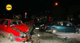 Skutki karambolu na ul. Białostockiej w dn. 29.10.2009 r. 