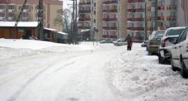 Ulica Raginisa w Zambrowie. Stan na 09.01.2010 r. godz. 14.00-15.00