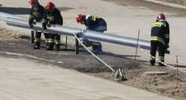 2012 IV 26 - ćwiczenia straż, pogotowia i policji na terenie budowy obwodnicy Zambrowa...
