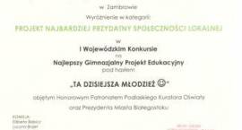 Projekt gimnazjalistów jednym z najlepszych w województwie